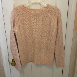 Pink Cable Knit Sweater